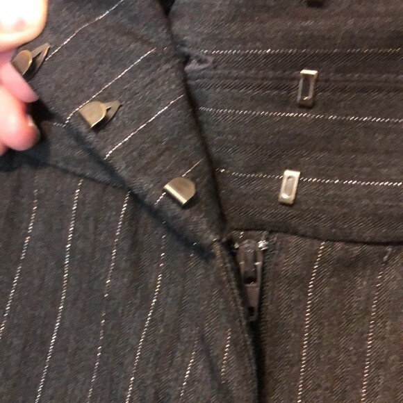 Express editor trousers size 2 grey with silver tinsel - Picture 4 of 9